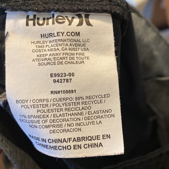 Hurley Phantom striped hybrid shorts size 30 - Picture 6 of 6